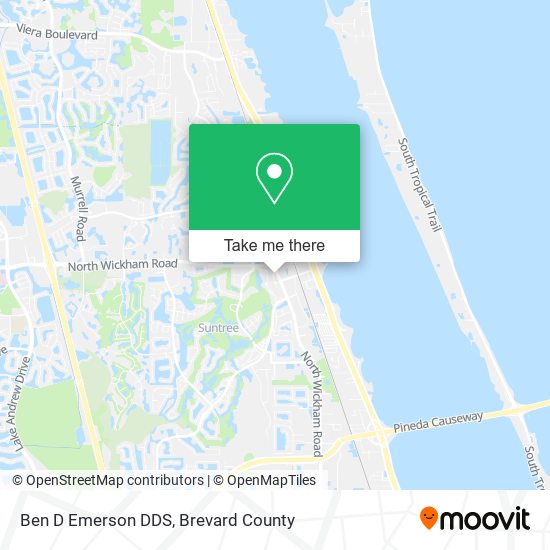 Ben D Emerson DDS map