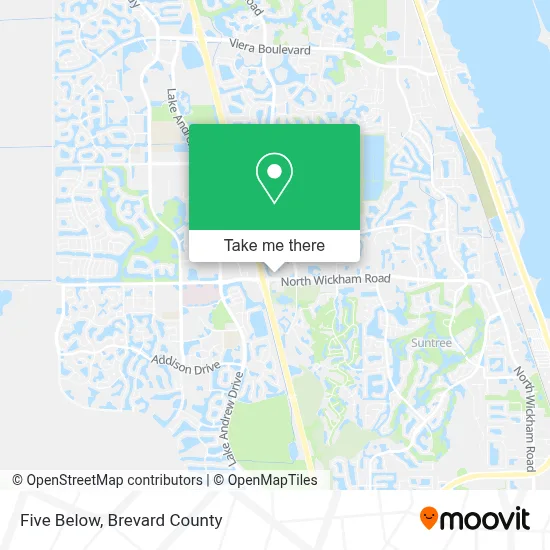 Five Below map
