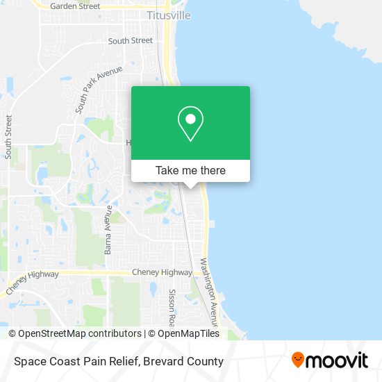 Space Coast Pain Relief map