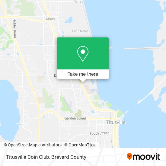 Mapa de Titusville Coin Club