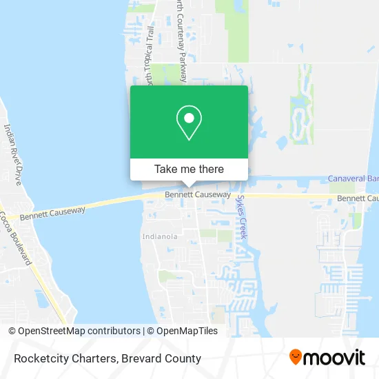 Rocketcity Charters map