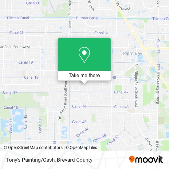 Tony's Painting/Cash map