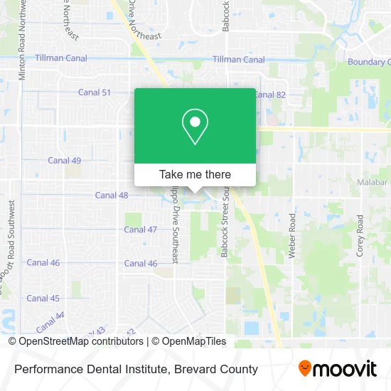 Performance Dental Institute map