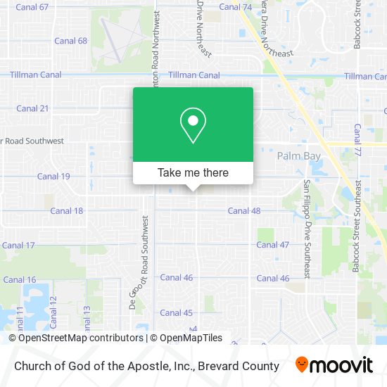 Church of God of the Apostle, Inc. map