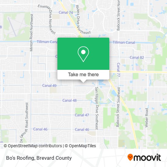 Bo's Roofing map