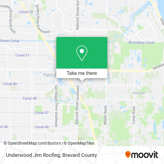 Underwood Jim Roofing map