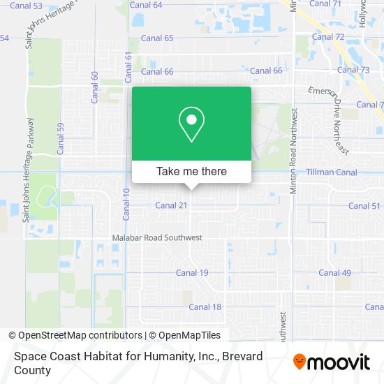 Mapa de Space Coast Habitat for Humanity, Inc.