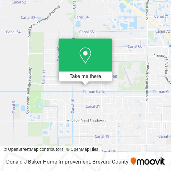 Mapa de Donald J Baker Home Improvement