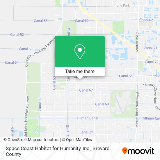 Mapa de Space Coast Habitat for Humanity, Inc.