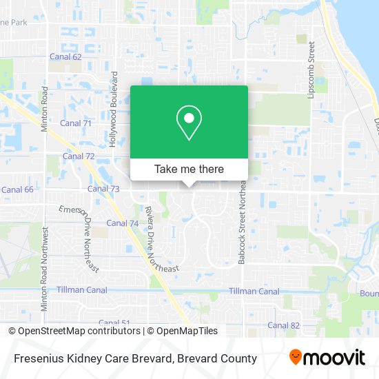 Mapa de Fresenius Kidney Care Brevard