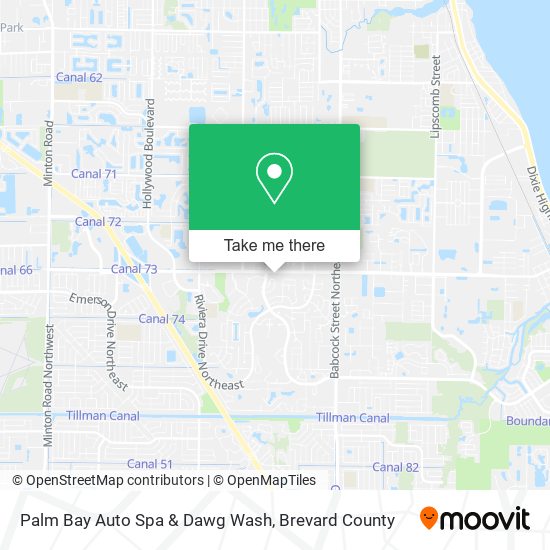 Mapa de Palm Bay Auto Spa & Dawg Wash