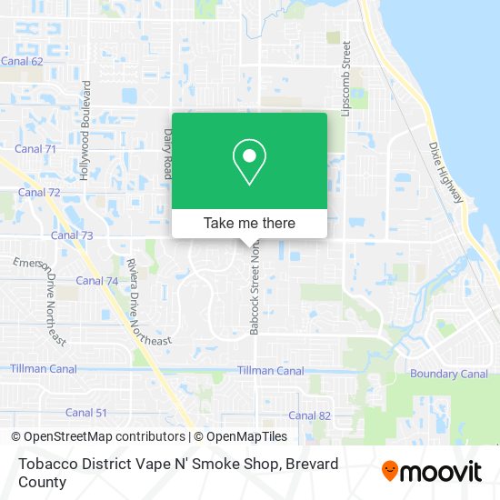 Mapa de Tobacco District Vape N' Smoke Shop