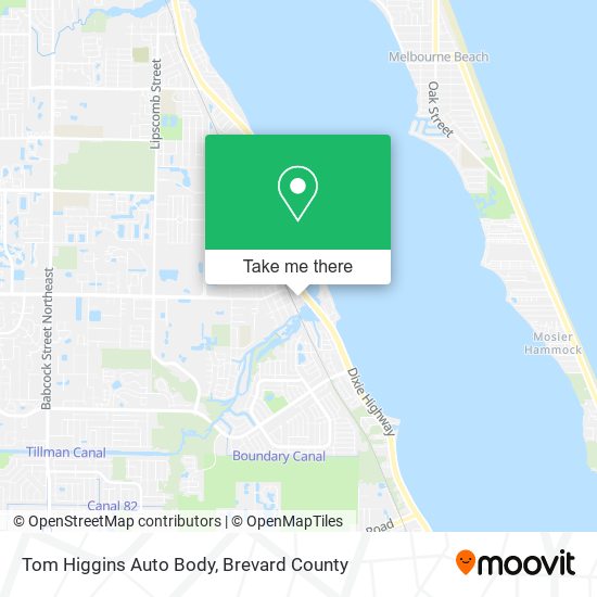 Tom Higgins Auto Body map