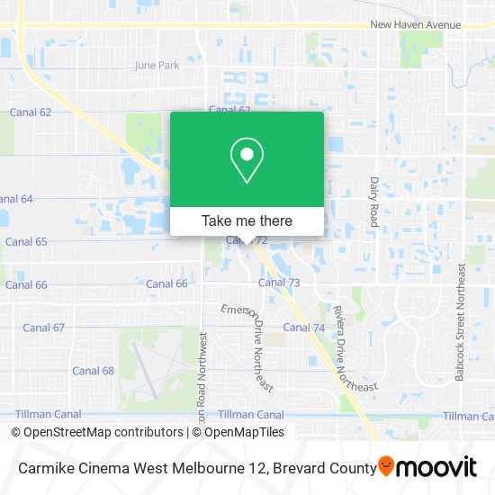 Mapa de Carmike Cinema West Melbourne 12