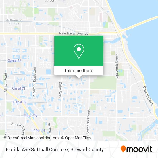 Florida Ave Softball Complex map