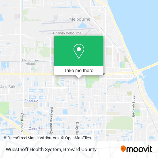 Wuesthoff Health System map