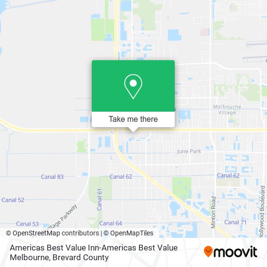 Mapa de Americas Best Value Inn-Americas Best Value Melbourne