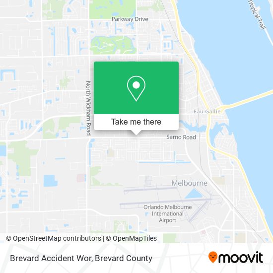 Mapa de Brevard Accident Wor