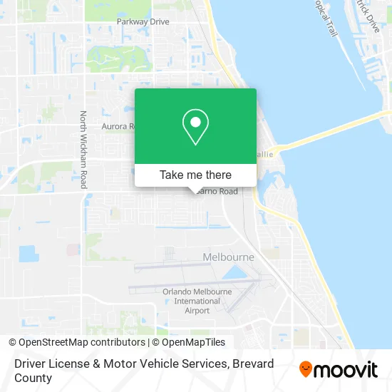 Driver License & Motor Vehicle Services map