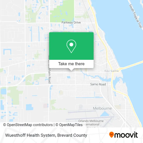 Wuesthoff Health System map