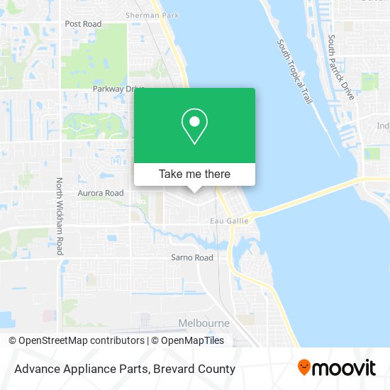 Advance Appliance Parts map