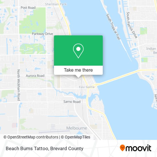 Mapa de Beach Bums Tattoo