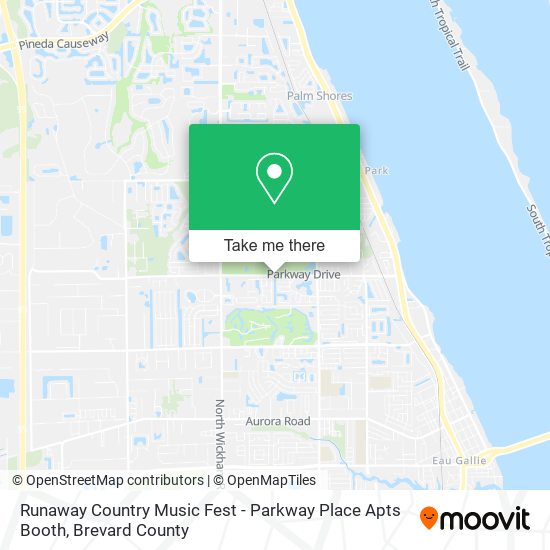 Mapa de Runaway Country Music Fest - Parkway Place Apts Booth