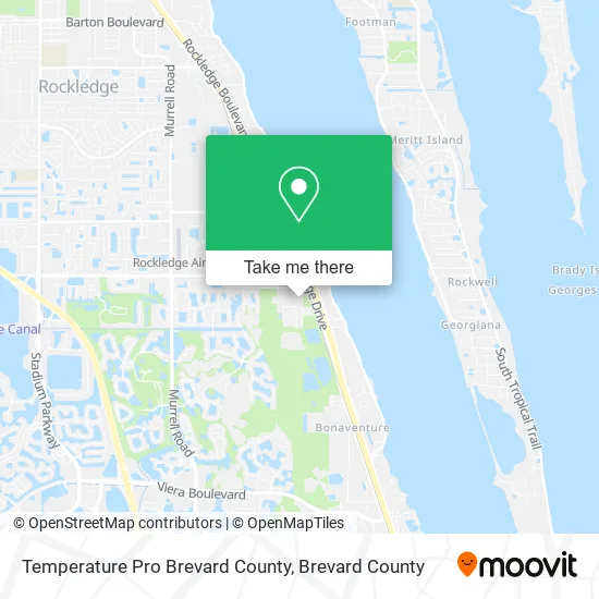 Temperature Pro Brevard County map