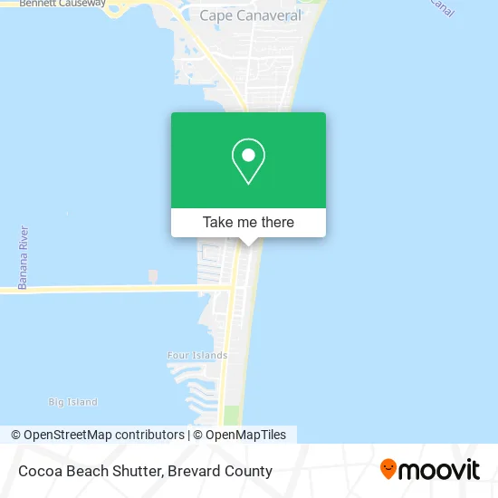 Cocoa Beach Shutter map