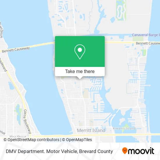 Mapa de DMV Department. Motor Vehicle