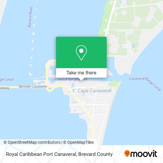 Mapa de Royal Caribbean Port Canaveral