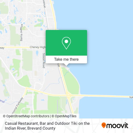 Casual Restaurant, Bar and Outdoor Tiki on the Indian River map