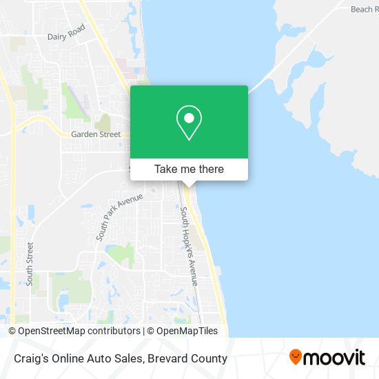 Craig's Online Auto Sales map