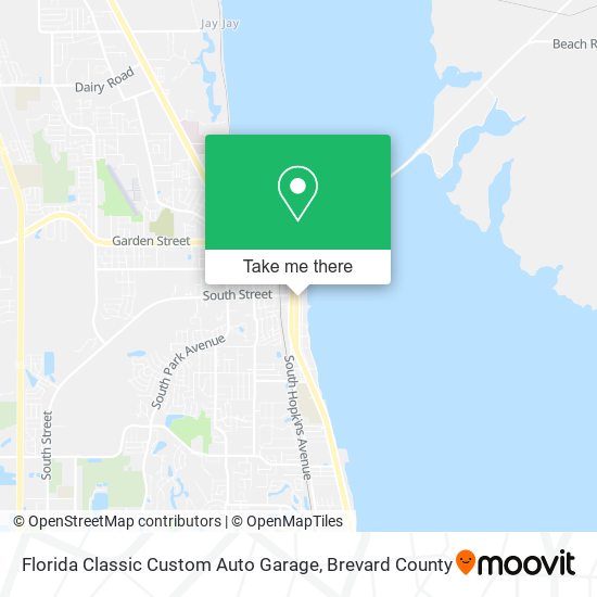 Mapa de Florida Classic Custom Auto Garage