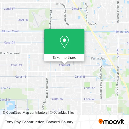 Tony Ray Construction map