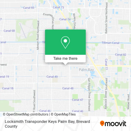 Locksmith Transponder Keys Palm Bay map