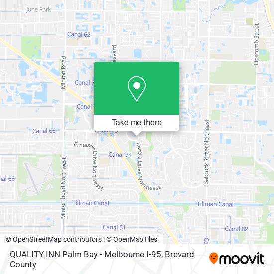 QUALITY INN Palm Bay - Melbourne I-95 map