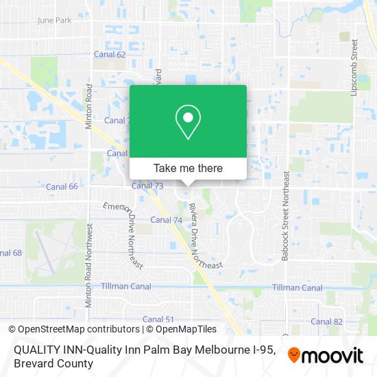 Mapa de QUALITY INN-Quality Inn Palm Bay Melbourne I-95