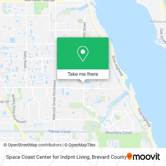 Space Coast Center for Indpnt Living map