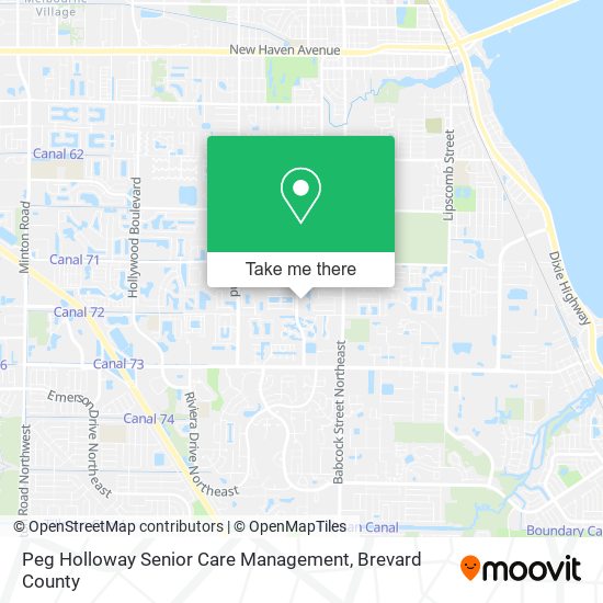 Peg Holloway Senior Care Management map