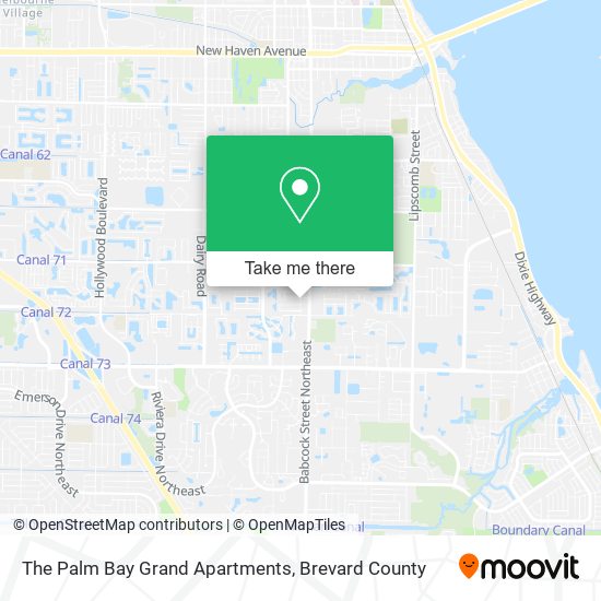 The Palm Bay Grand Apartments map