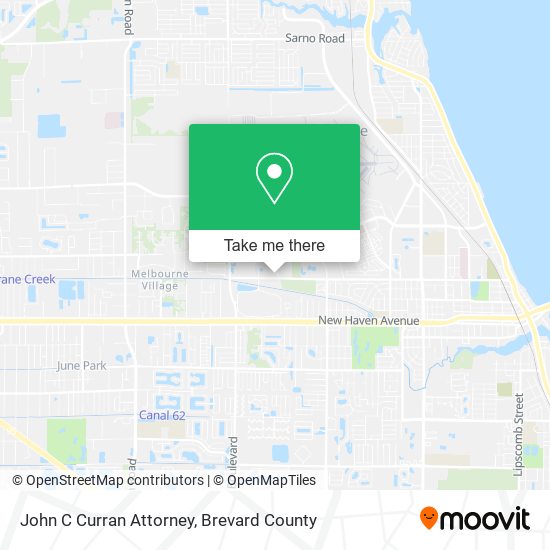 John C Curran Attorney map