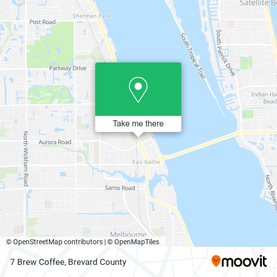 Mapa de 7 Brew Coffee