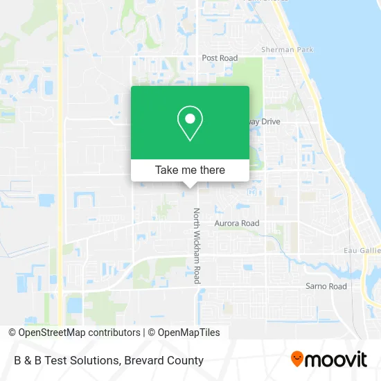 B & B Test Solutions map