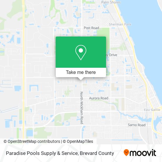 Paradise Pools Supply & Service map