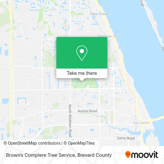 Brown's Complere Tree Service map