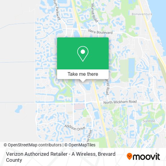 Verizon Authorized Retailer - A Wireless map