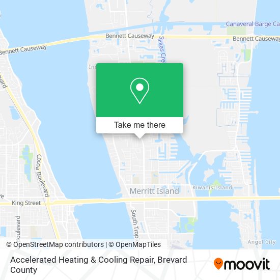 Accelerated Heating & Cooling Repair map