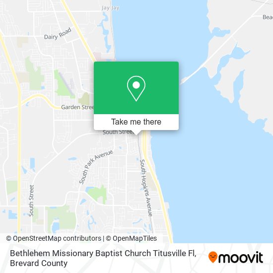 Mapa de Bethlehem Missionary Baptist Church Titusville Fl