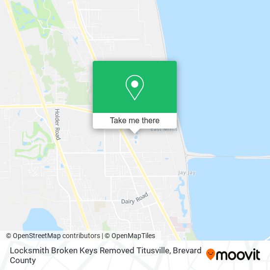 Mapa de Locksmith Broken Keys Removed Titusville